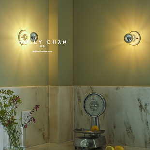 Molly chan 陶瓷小型过道床头壁灯爱迪生水银钨丝灯泡客厅卧室灯