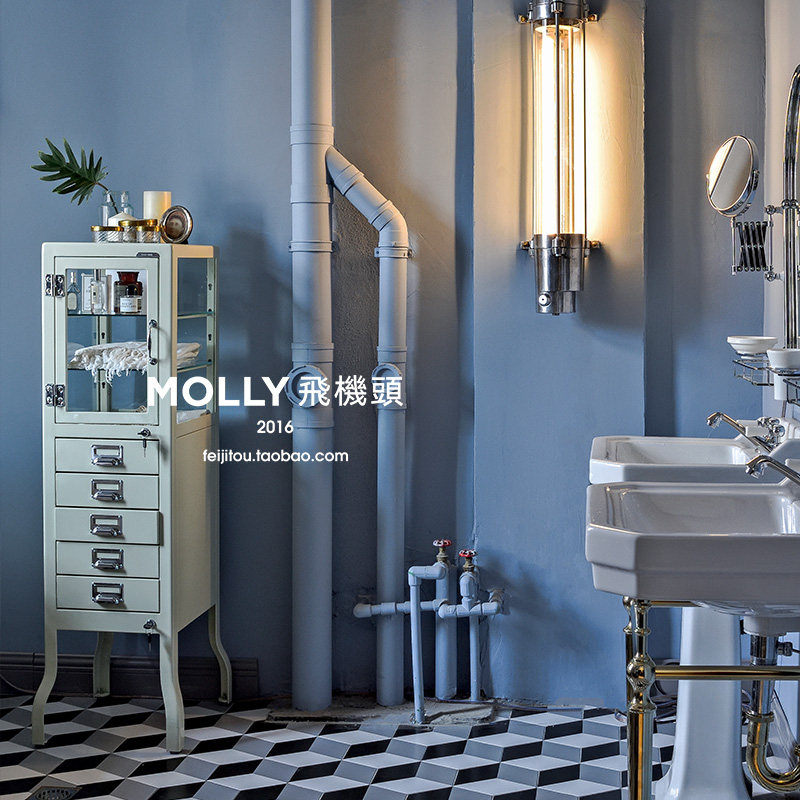 Molly飞机头Dulton金属玻璃展示柜陈列柜抽屉柜收纳柜100-220