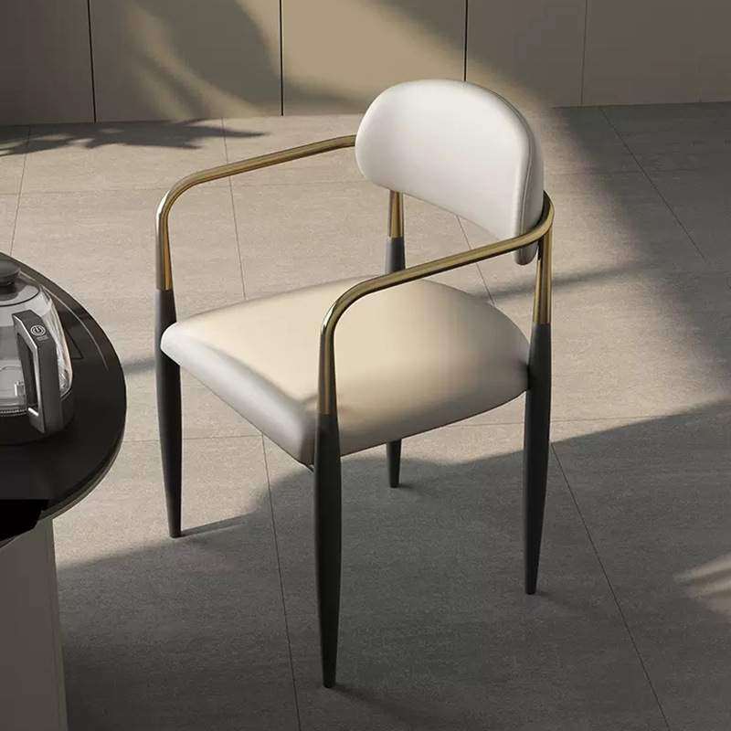 意式轻奢ins网红设计师餐椅现代简约家用书桌椅化妆椅皮艺靠背椅