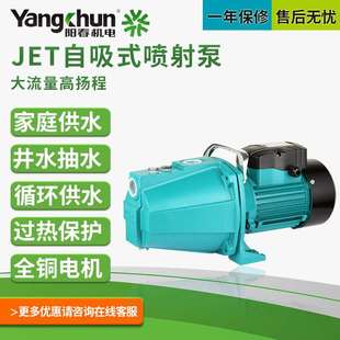 阳春单相自吸泵220v家用喷射泵井用抽水自来水管道增压泵水塔供水