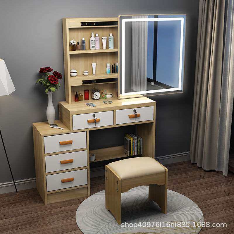 卧室现代简约化妆桌子迷你小网红收纳柜一体化妆台镜子带灯梳妆台,鲜花速递/花卉仿真/绿植园艺,割草机/草坪机,淘宝优惠券,粉丝福利购,淘宝优惠卷