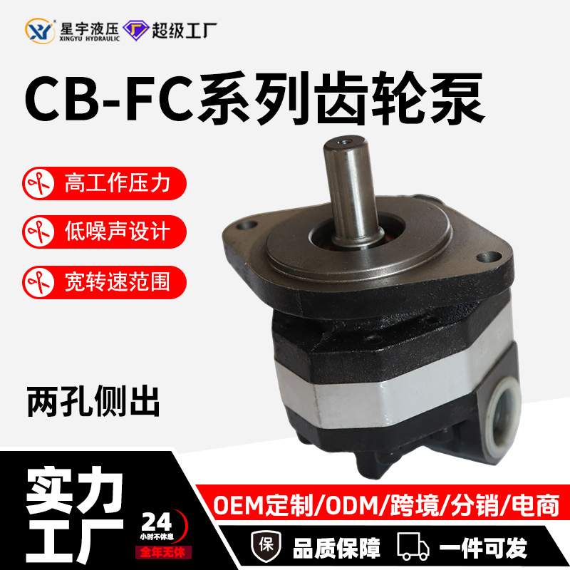 CB-FC10/16/18/25/32/40/50/60系列液压油齿轮泵两孔测出液压泵