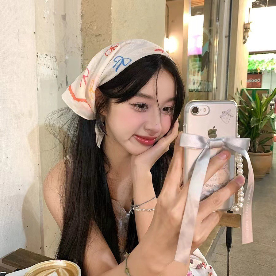 薄款夏季蝴蝶结包头巾