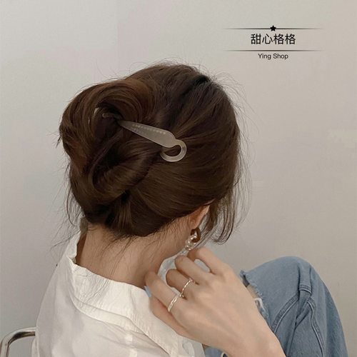 ins头饰冷淡风香蕉夹马尾白领