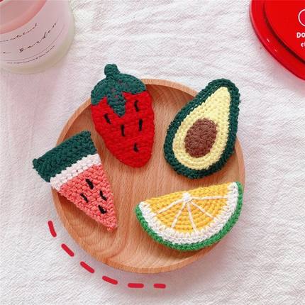 Ying.手工水果胡萝卜草莓毛线发夹BB夹刘海夹发边夹发饰碎发夹子