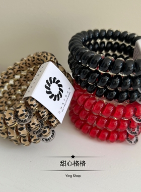 秋冬新色红色加粗大号电话线发圈质感韩国高级感高弹力耐用发绳