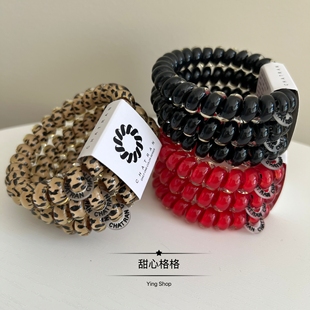 秋冬新色红色加粗大号电话线发圈质感韩国高级感高弹力耐用发绳