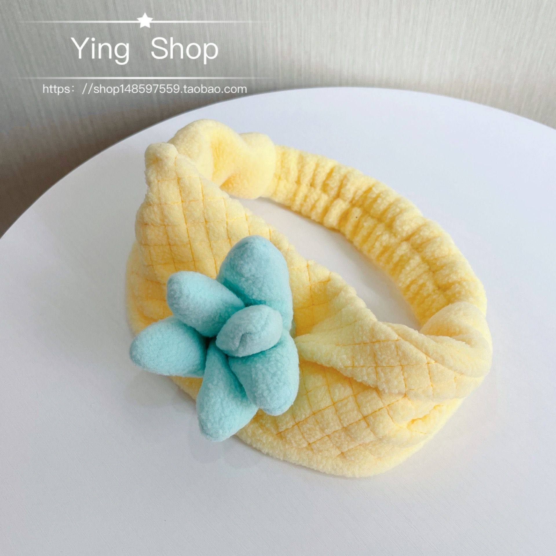 日本ins日系软绵绵菠萝束发带可爱女卡通洗脸发带化妆发箍