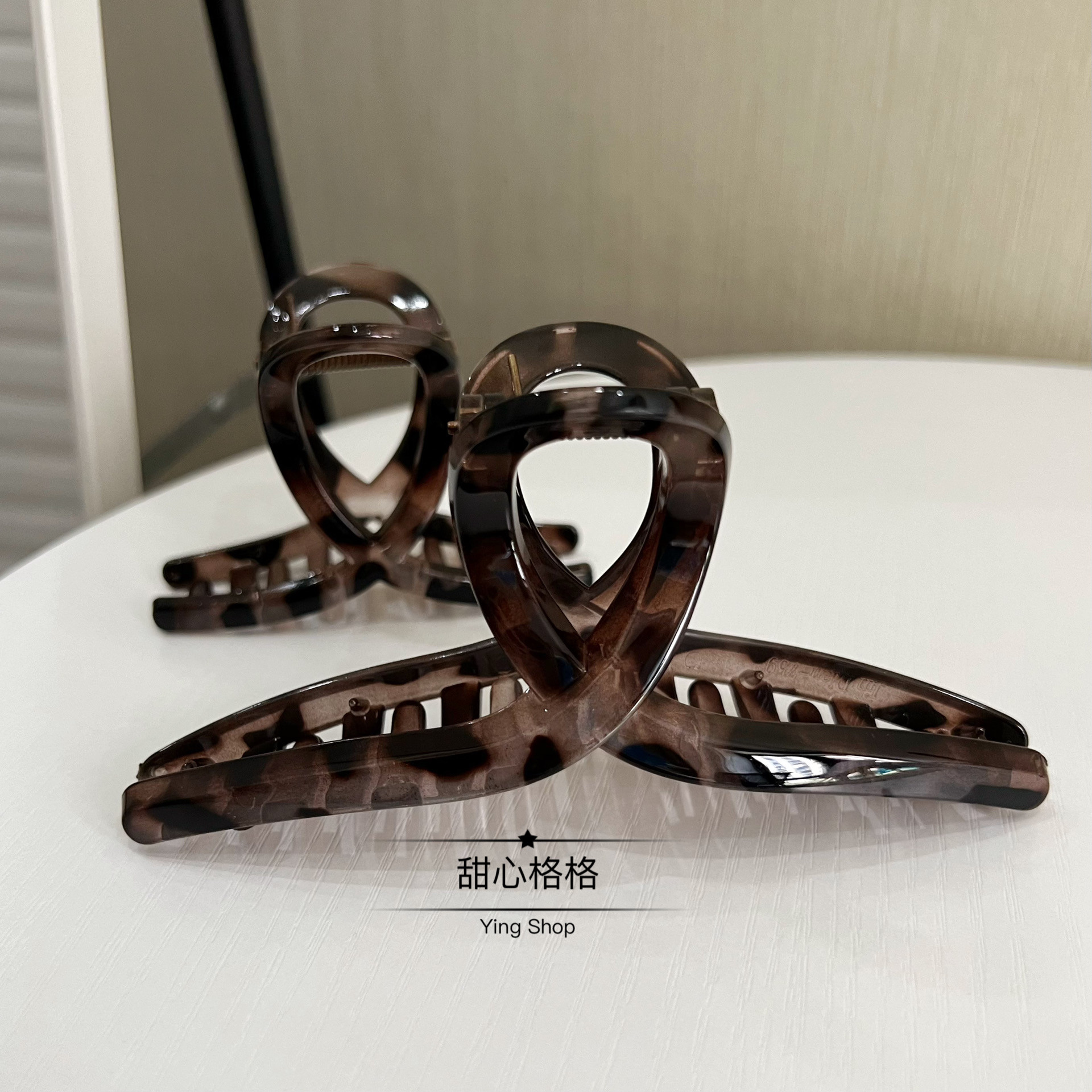 复古很气质~新款高级豹纹抓夹