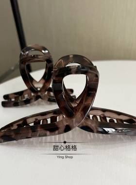 复古很气质~新款高级豹纹抓夹