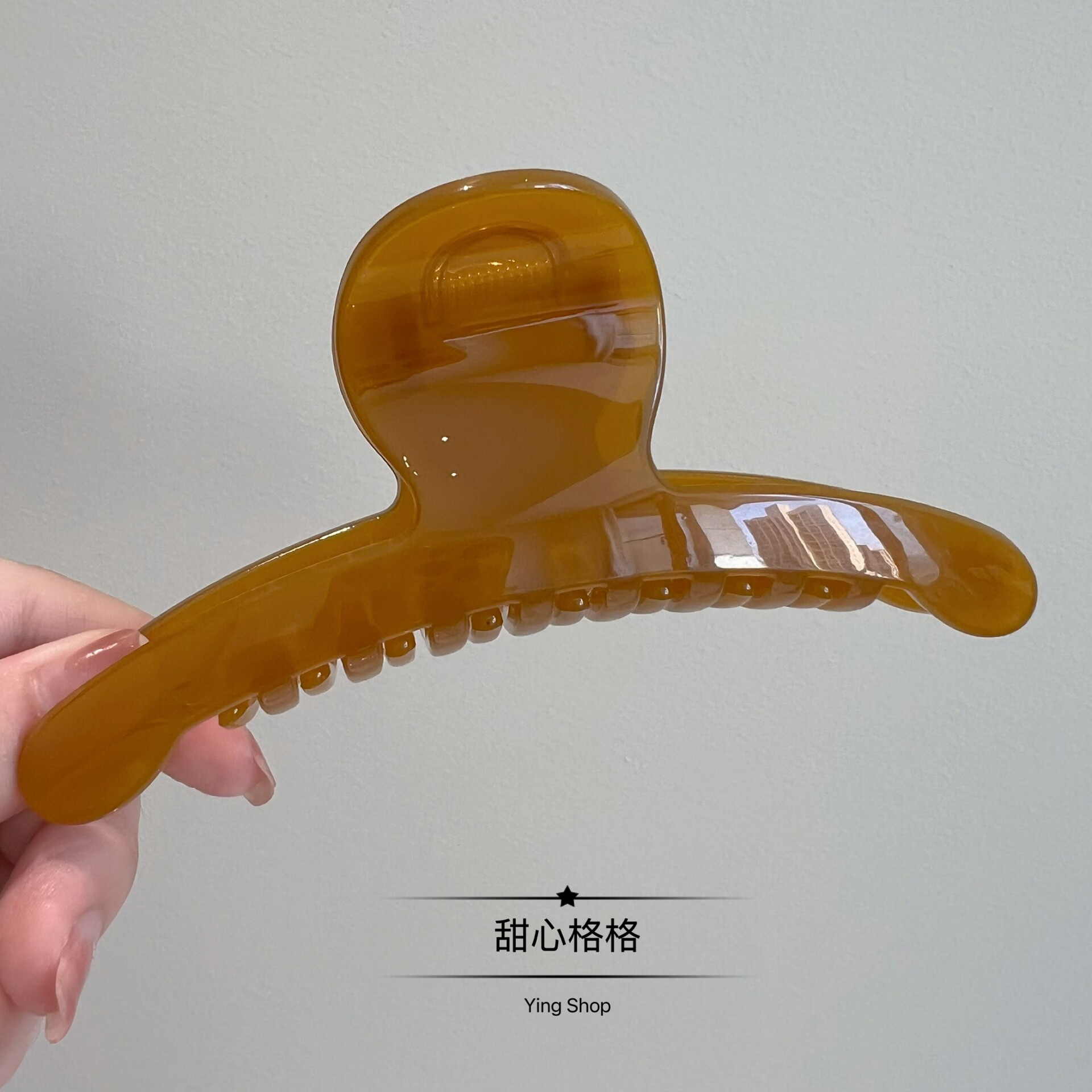 美爆芥末黄~高质量加厚大号章鱼抓夹简约气质鲨鱼夹法式高级发夹