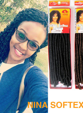 假发女长黑人小卷发接发NINA softdreadlocks hairdarling braids