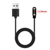 智能手环手表电话手表充电线器2触点2.84mm间距2针磁吸式 数据线器