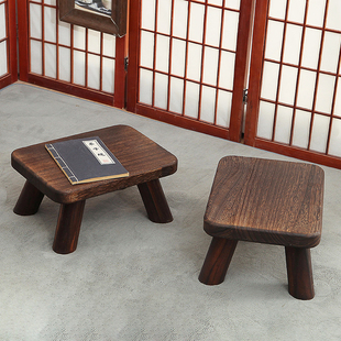 简约四脚矮凳实木制小板凳家用儿童木头凳子换鞋凳飘窗炕几小矮桌