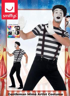 哑剧艺术家服饰 默剧 Gentleman Mime Artist Costume