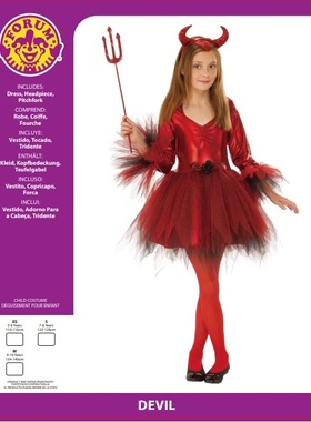 #红色魔鬼女孩套装 Girl Devil