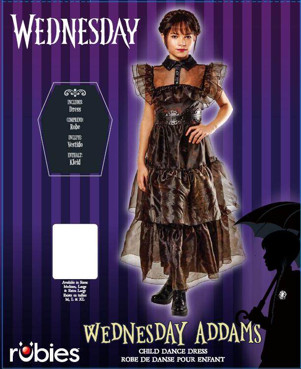 儿童星期三渡鸦舞裙Wednesday