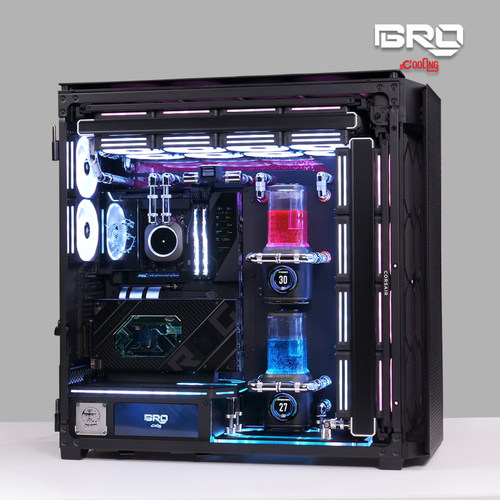 BRO定制 CORSAIR海盗船9000D全塔式PC机箱定制分体水冷主机方案