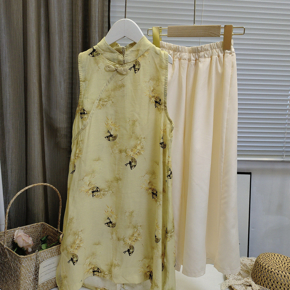 女童2件套洋气夏中国风复古汉服