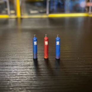 1/64氮气瓶模型64比例场景配件摆件修理厂工具模型