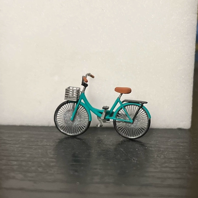 EZ 1/64自行车模型 弯梁自行车微缩场景摆件