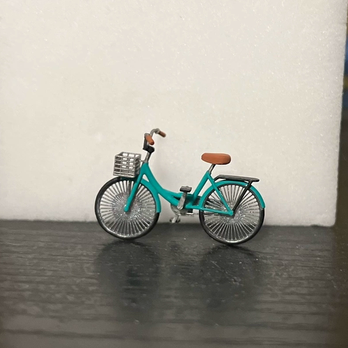 EZ 1/64自行车模型 弯梁自行车微缩场景摆件