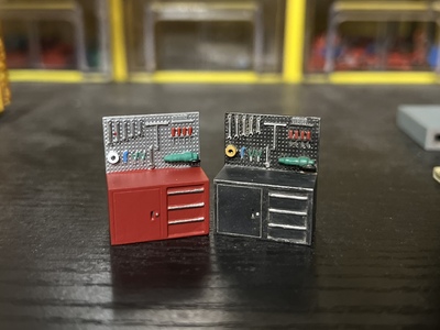 1/64工具架工具柜64比例场景配件摆件修理厂工具