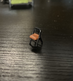 1/64椅子折叠椅模型64比例场景配件摆件