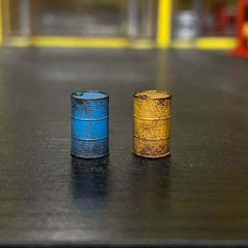 EZ 1/64油桶 微缩场景摆件 修理厂工具模型