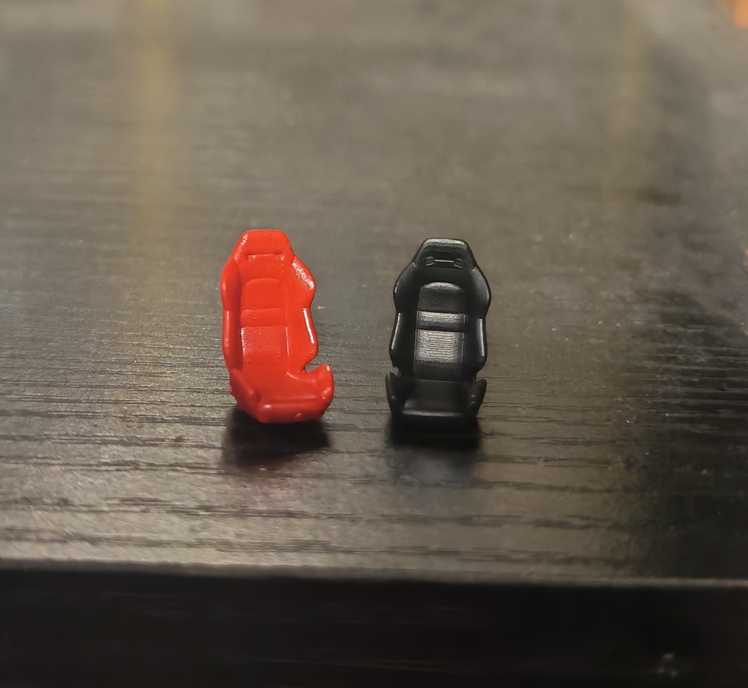 EZ 1/64赛车椅 赛车座椅模型 微缩场景摆件