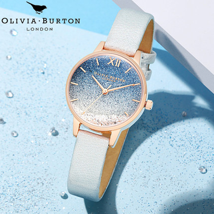 OliviaBurton手表女满天星石英表时尚海洋流沙OB女生日情人节礼物