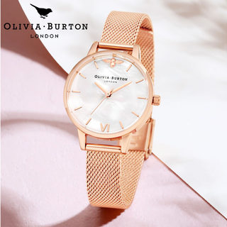 OliviaBurton手表女母贝小众轻奢女款腕表钢带石英表女士防水手表