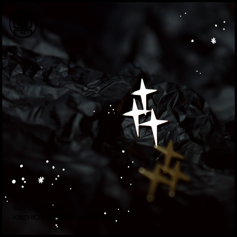 夏夜晚星银针耳钉离谱百货