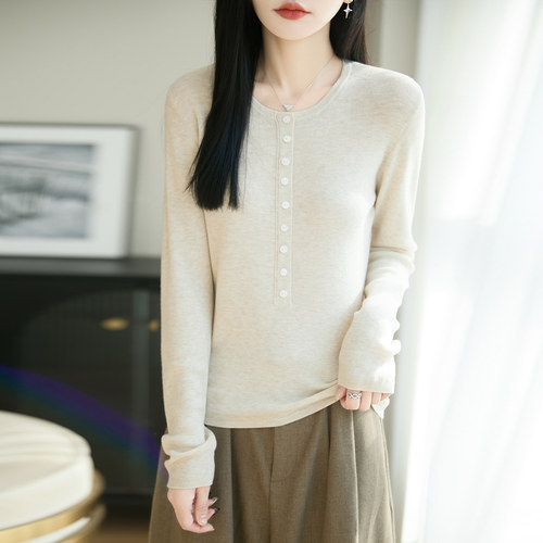 太软了~超细羊毛衫女内搭薄款t恤