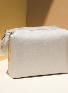 LA MER 海蓝之谜化妆包 鎏金包 绿色洗漱包 旅行包 pu包收纳袋