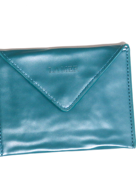 lamer海蓝之谜信封包护照包卡包墨绿色证件包pu防水