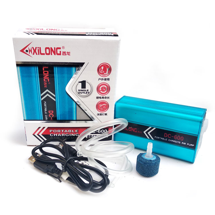 锂电池USB充电停电两用静音气泵钓鱼增氧泵鱼缸电宝移动电源户外