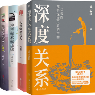 深度关系+为何家会伤人+为何越爱越孤独+为何爱会伤人共4册 作者:武志红 著 武志红作品 心灵励志书P