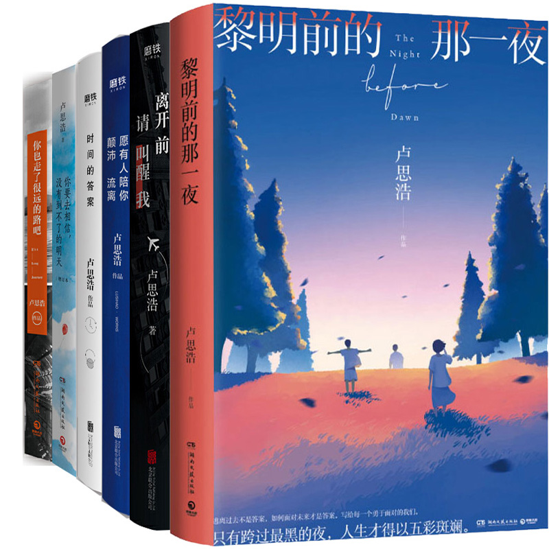 卢思浩作品6册 黎明前的那一夜N5+离开前请叫醒我N5+愿有人陪你颠沛流离N5+时间的答案N5+你要去相信N5等 作者:卢思浩 著