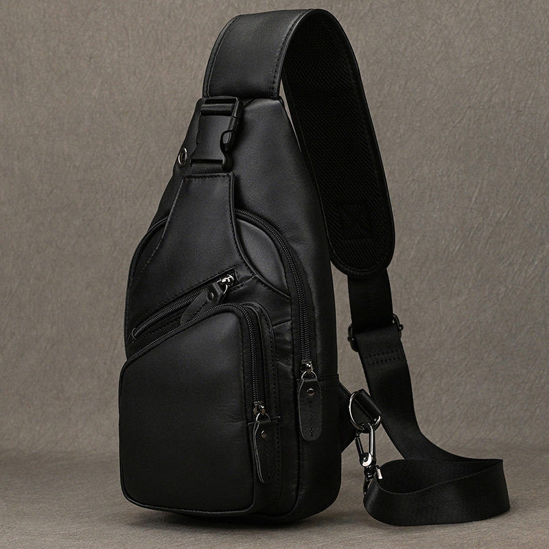 2026年新款头层牛皮男士胸包复古真皮后背包多功能小包胸前包潮,箱包皮具/热销女包/男包,男士包袋,淘宝优惠券,粉丝福利购,淘宝优惠卷