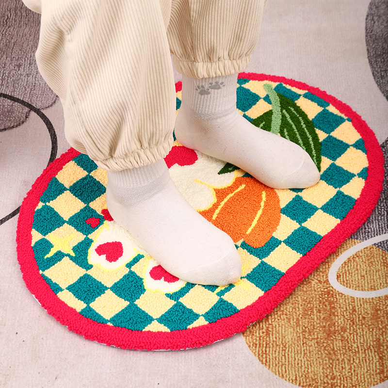 俄罗斯手工戳戳绣地毯客厅diy材料包新手毛线布料兔年高级初学者