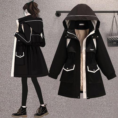 胖MM大码工装棉服2025年新款宽松显瘦加厚帅气派克棉衣女200斤冬