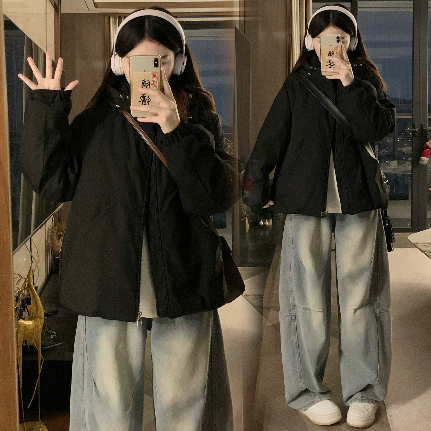 胖MM大码女装2025年冬季新款棉衣帅气减龄宽松显瘦夹克棉服外套潮