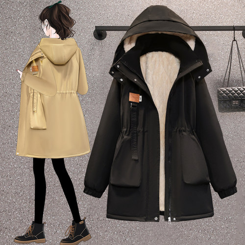 宽松显瘦2025年冬装新款加绒棉服