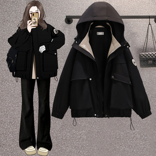 胖MM大码 2026年春秋新款 帅气宽松减龄遮肉显瘦个性 风衣外套潮 女装