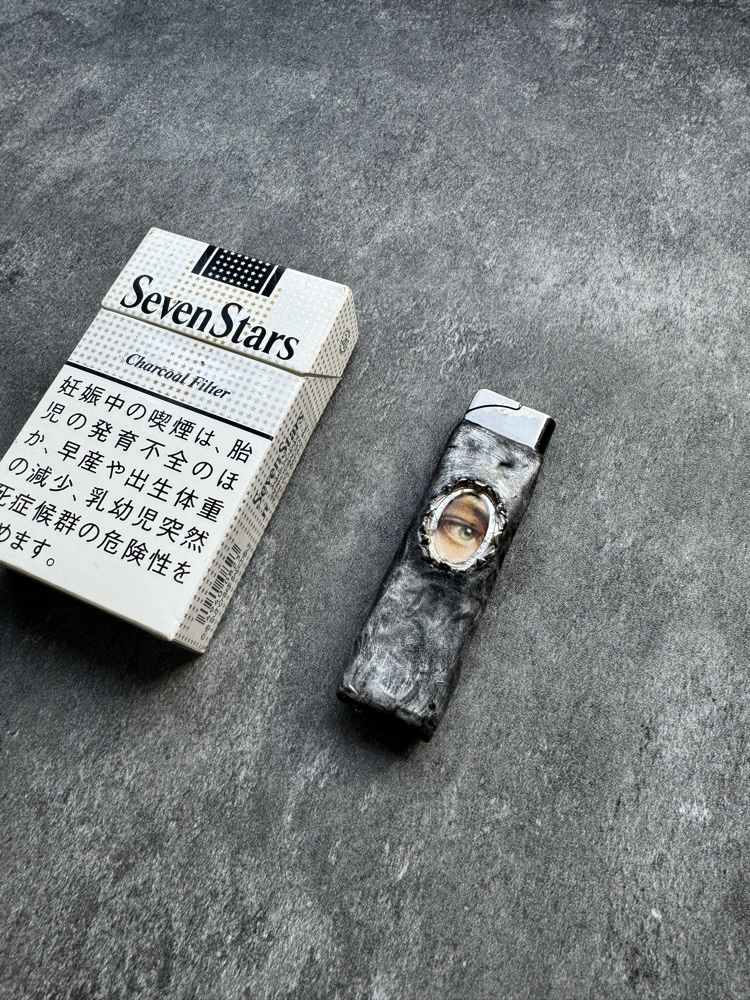 原创纯手工肌理感充气防风火焰爱人之眼打火机送男女朋友生日礼物