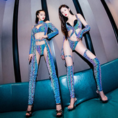 女 dj性感gogo领舞服嘻哈反光舞台装 促销 舞依芭ds演出服夜店个性