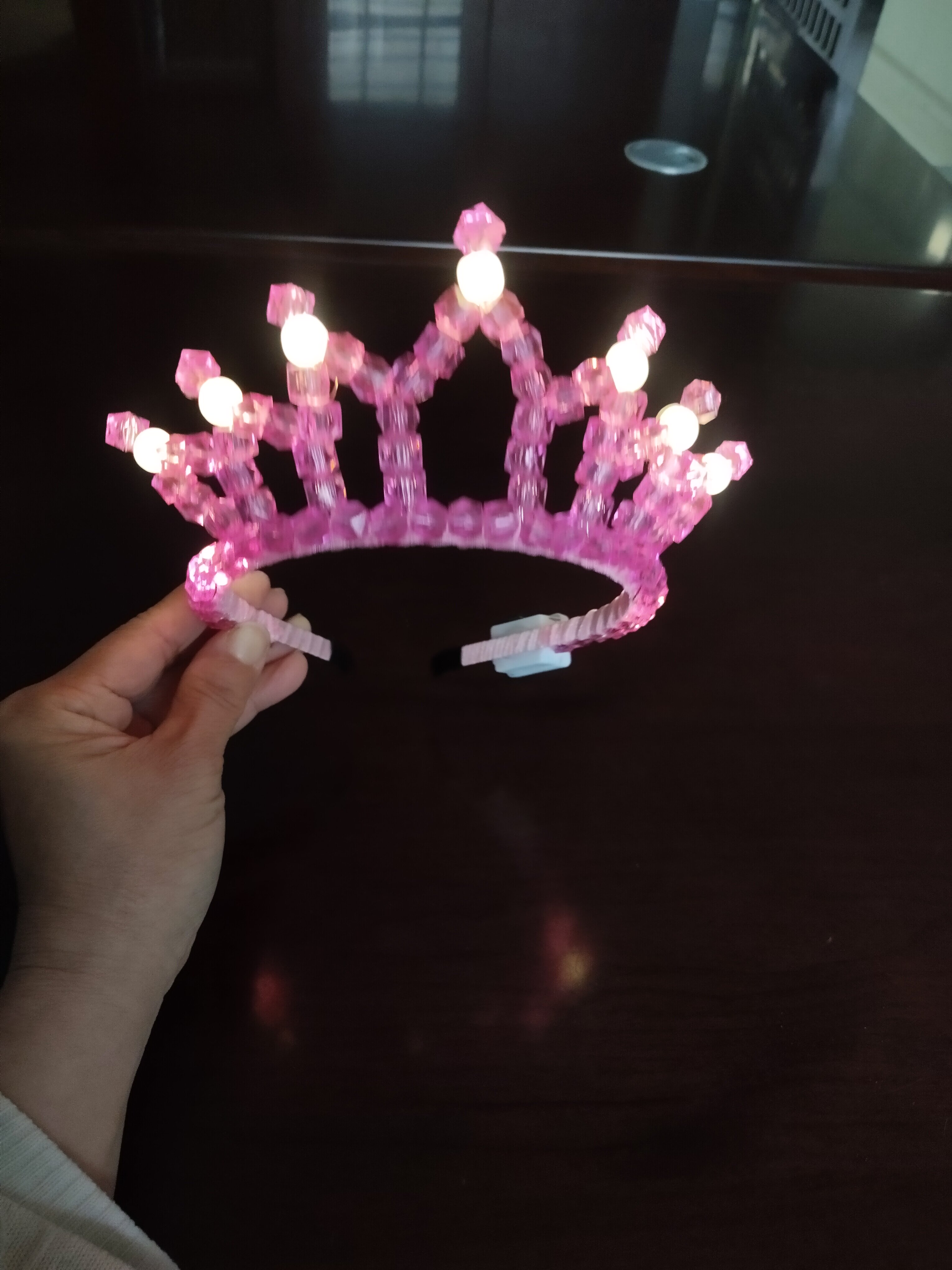 女童爱莎皇冠头饰儿童公主发箍王冠珍珠发卡小孩子发饰