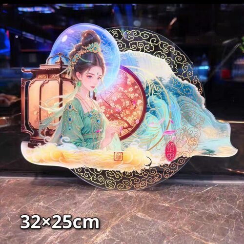 创意刺身拼盘美女背景装饰摆件