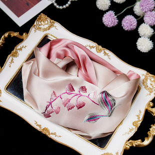 苏绣真丝丝巾围巾送老师教师节女春秋百搭旗袍披肩外搭送妈妈礼盒